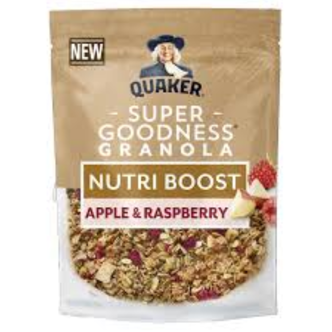 QUAKER GRANOLA RASPBERRY/APPLE 400G